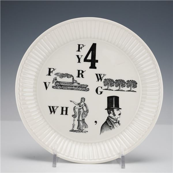 Wedgwood Rebus Puzzle Plate, Your Very Good Health, Sir