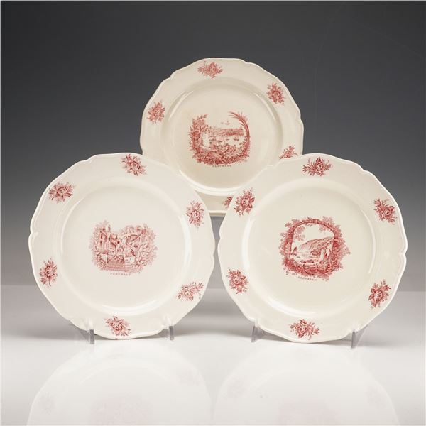 Three Wedgwood 'Clovelly' Plates Designed by Rex Whistler