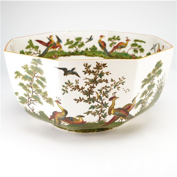 Wedgwood Octagonal Serving Bowl Featuring Pheasants