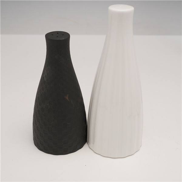 A Pair of Wedgwood 'Night and Day' Salt and Pepper Shakers