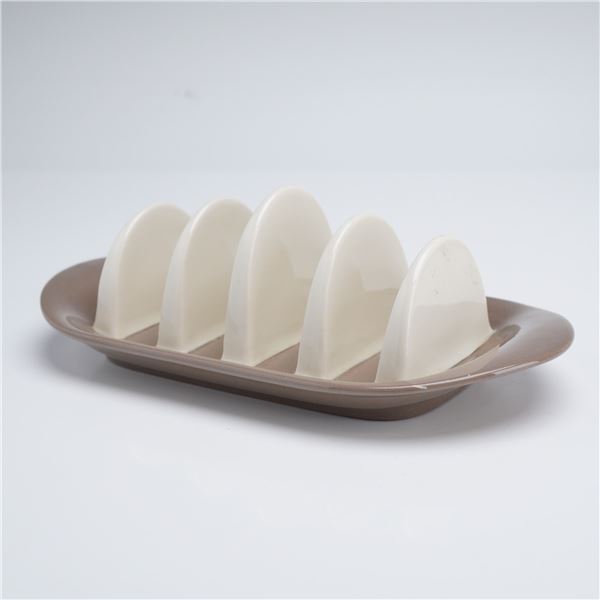 Wedgwood Barlaston Brown and White Toast Rack