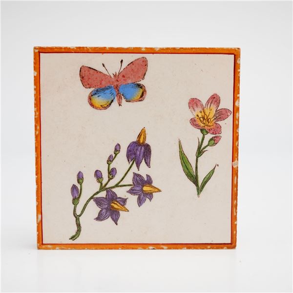 Josiah Wedgwood & Sons, Floral & Butterfly Porcelain Tile