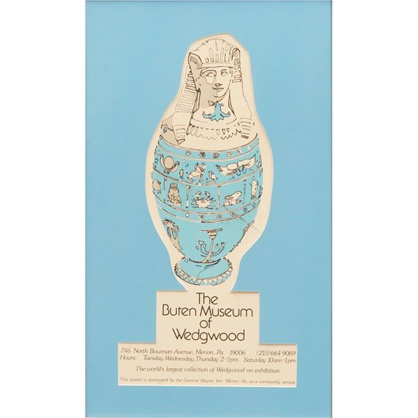 Framed Poster for The Buten Museum of Wedgwood Exhibition, Merion PA