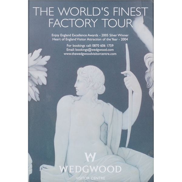 Framed Wedgwood Visitor Centre Factory Tour Advertisement Poster
