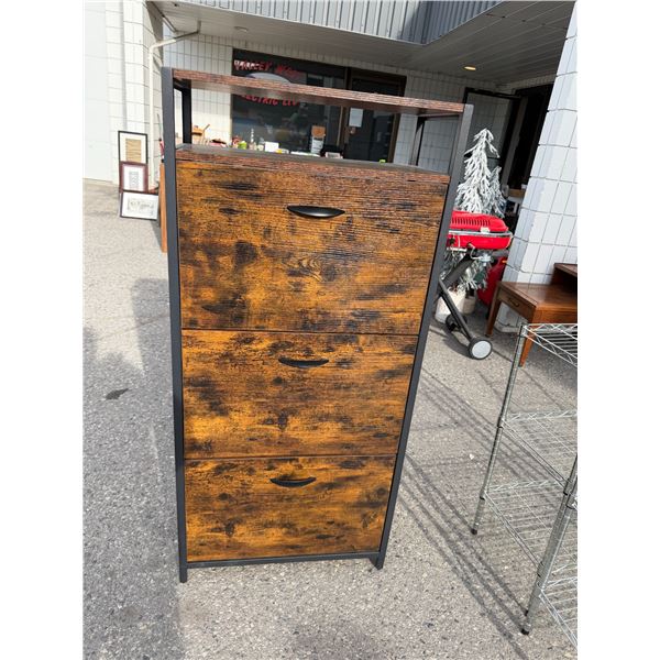 Shoe shelf measures 23 1/2" x 12" x 51 1/4" tall