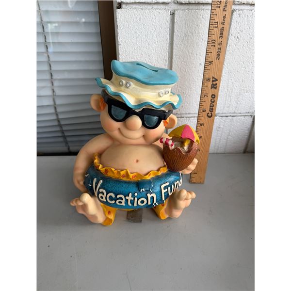 Vacation fund piggy bank