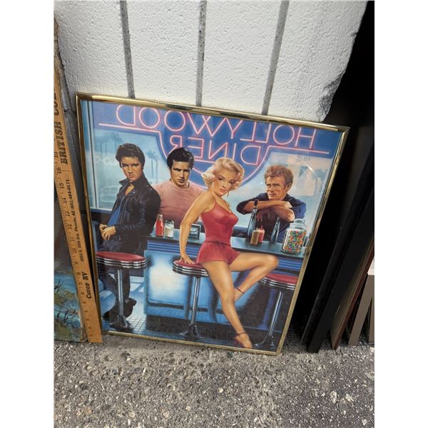 Hollywood diner wall hanging