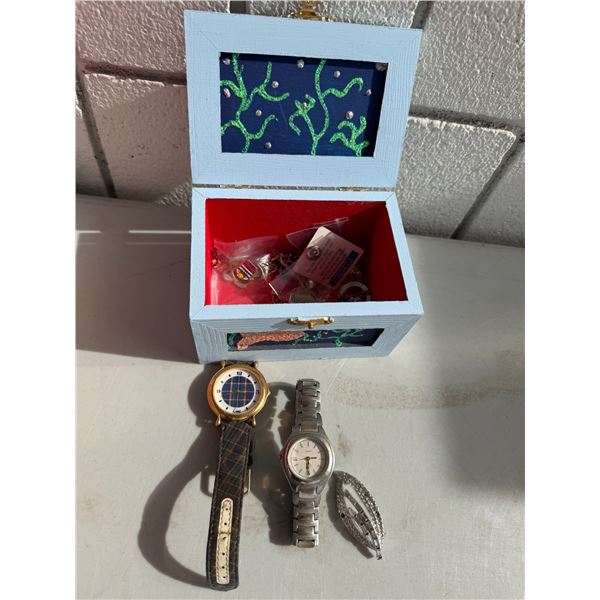 Box and jewelry contents