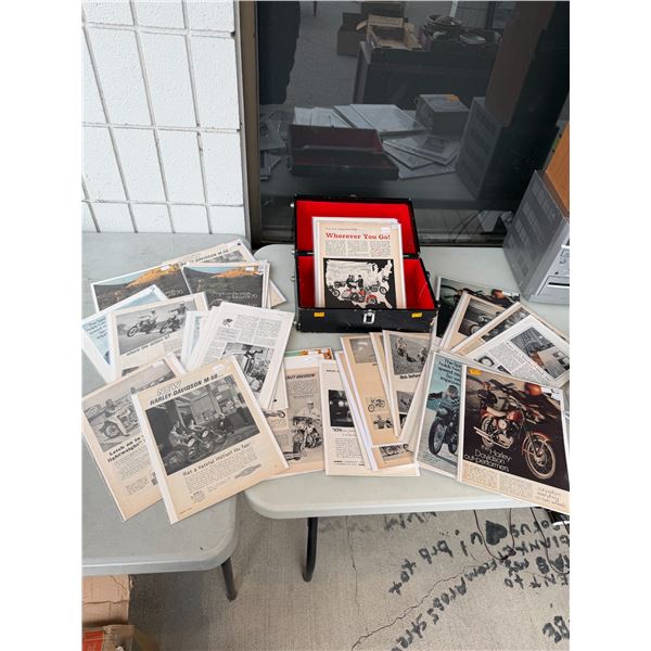 Vintage Harley, Davidson, advertising and other
