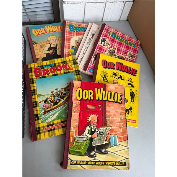 The brooms and Oor  Wullie comics