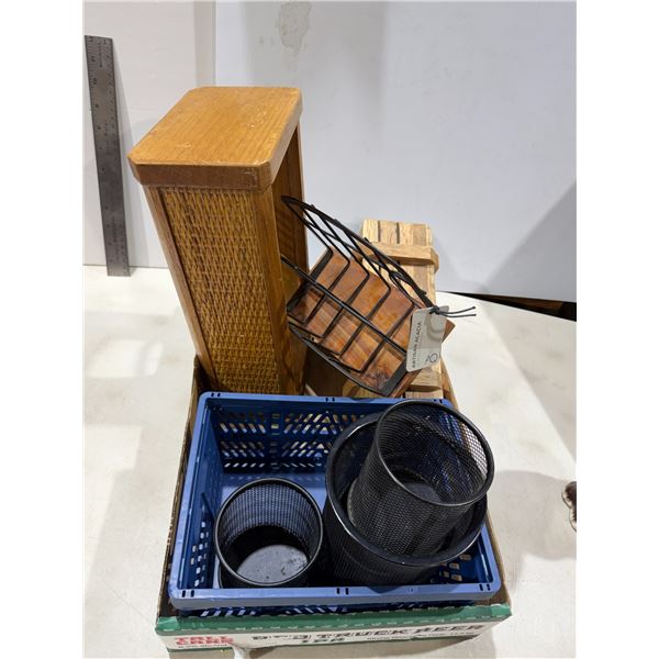 Miscellaneous lot, Kleenex box cover, and other items