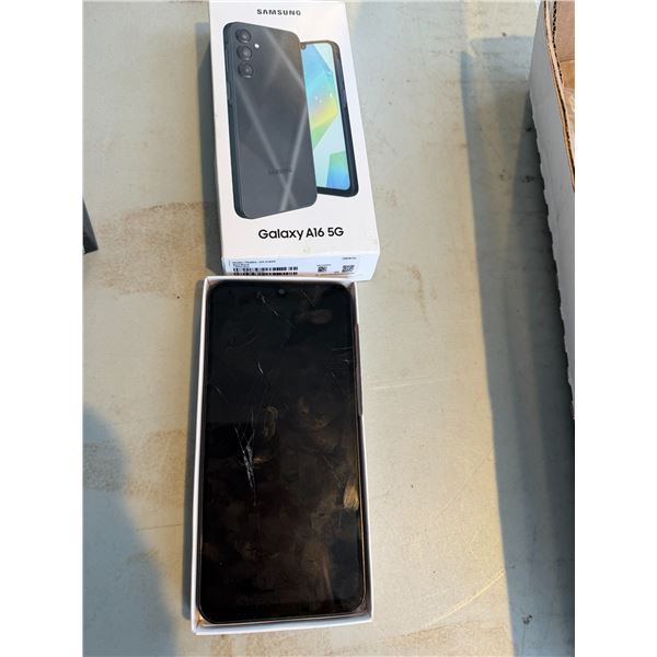 Samsung phone factory reset and unlocked works good no charger needs new screen