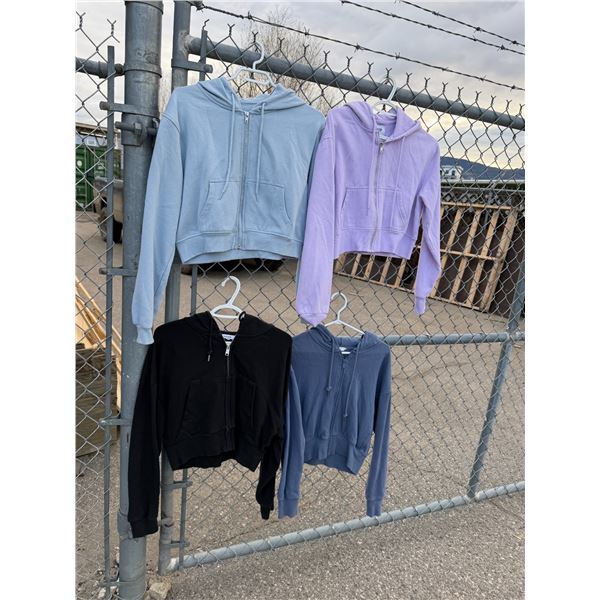 Assorted zip up hoodies size medium