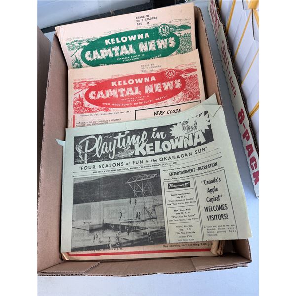 Vintage kelowna Capital News papers 1963