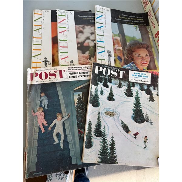 1960 and 1955 Chet Lane and the Saturday evening post magazines