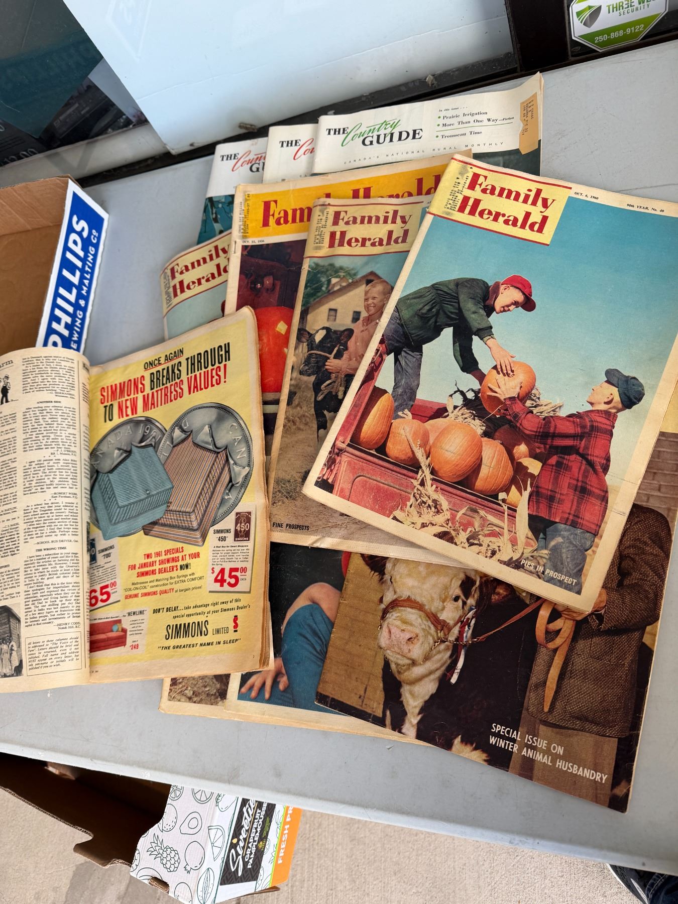 Family Harold and the country guide vintage magazines 1960s