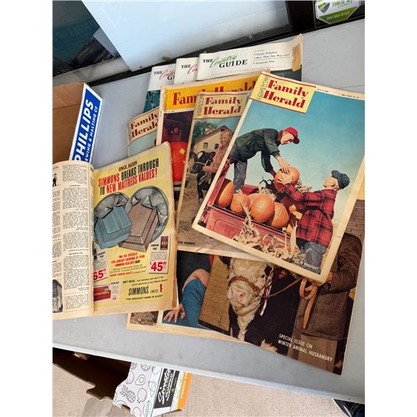 Family Harold and the country guide vintage magazines 1960s