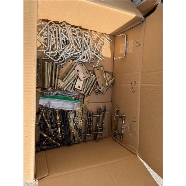 Hinges and drawer pulls