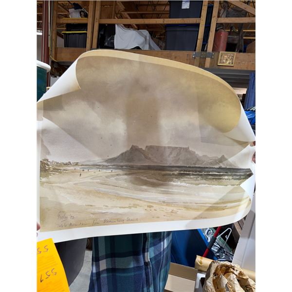 Tabletop Mountain watercolor