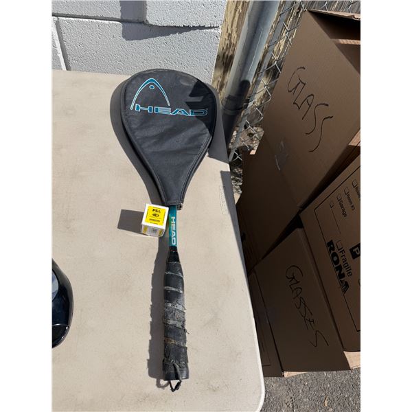 Racket and official ball