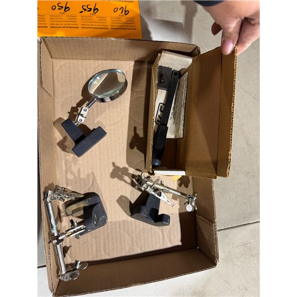 Wire bender, magnifier, and helping hands