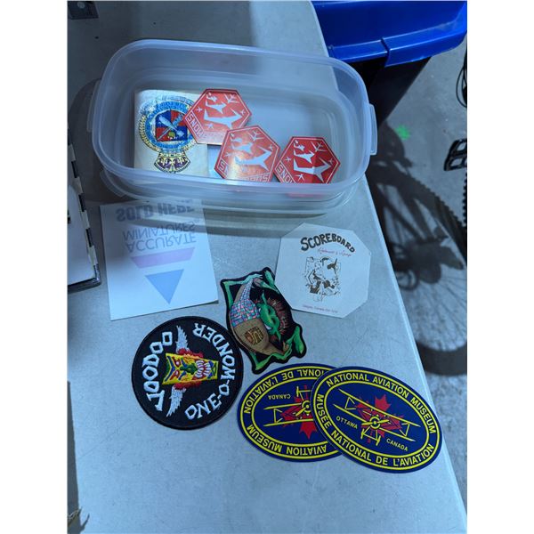 Stickers and a patch