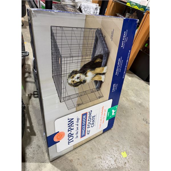 Top paw single door, 42 inch dog crate new inbox