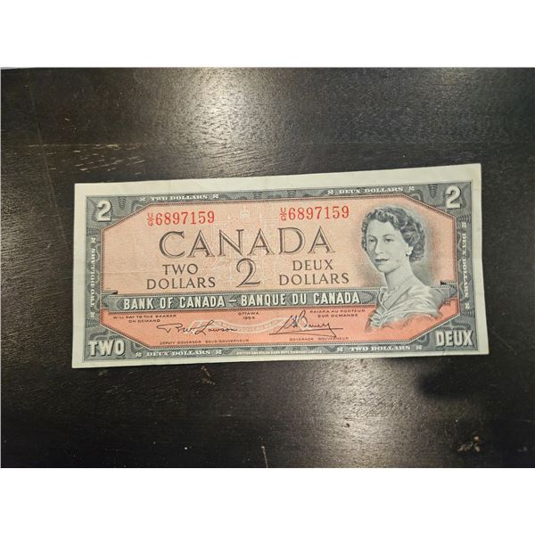 1954 Canadian $2 bill