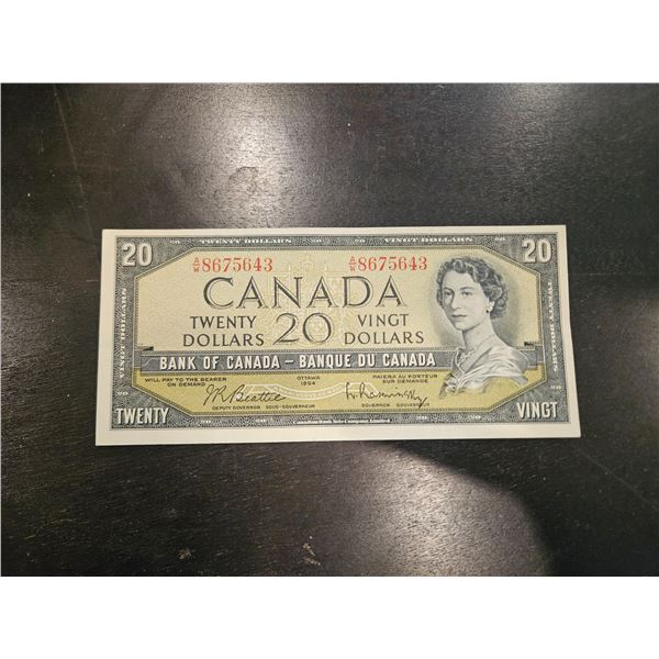 1954 Canadian $20 bill