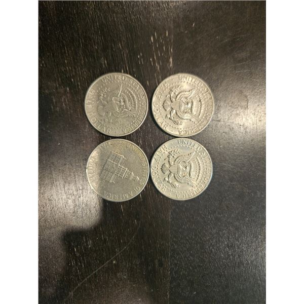 4x USA holf dollar coins