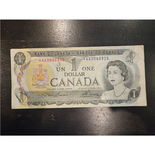 1973 Canadian $1 bill