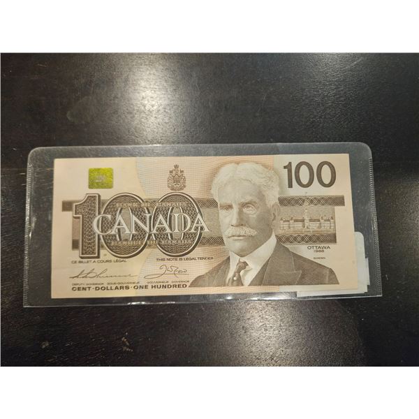 1988 Canadian $100 bill