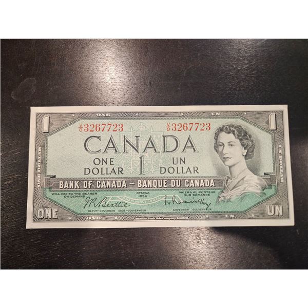 1954 Canadian $1 bill