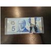 Image 1 : 2013 Canadian $5 bill