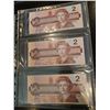 Image 1 : 3x 1986 Canadian $2 bills
