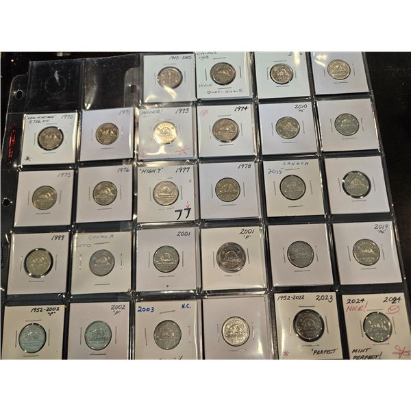 1968-2024 Canadian nickels