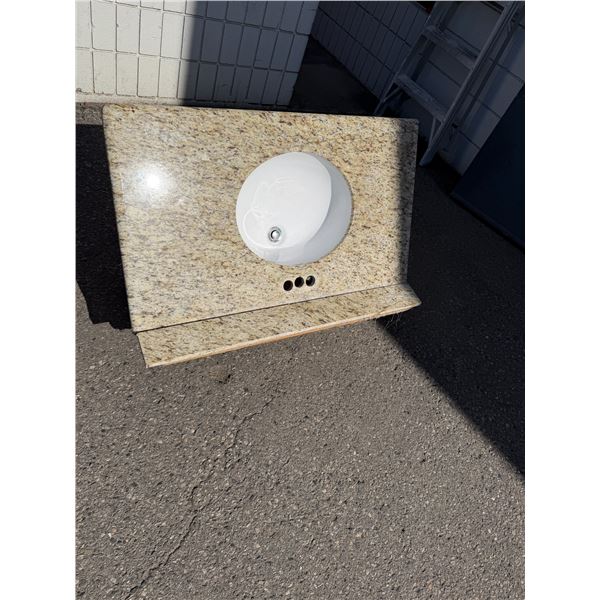 Sink with countertop 39 inches long