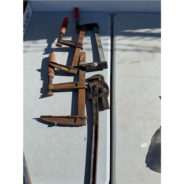 Clamps and paper wrench