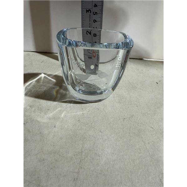 Vintage Swedish glass mini vase