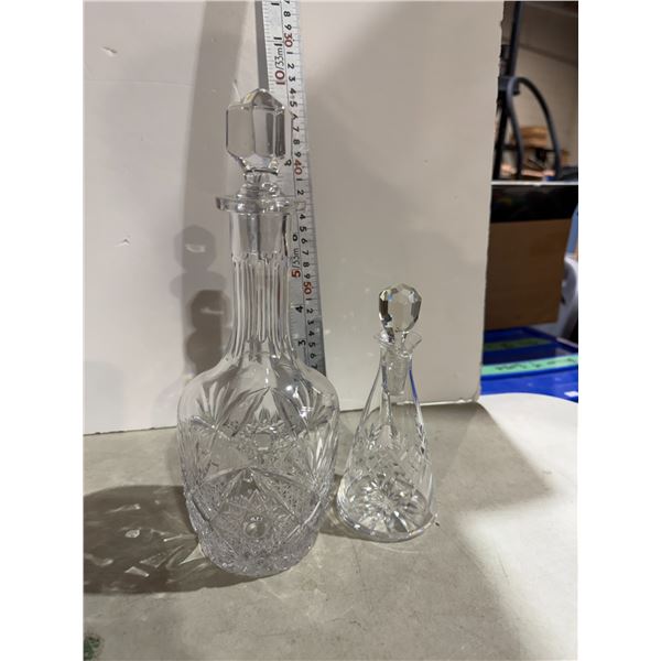 Crystal decanter and Cruet with stoppers