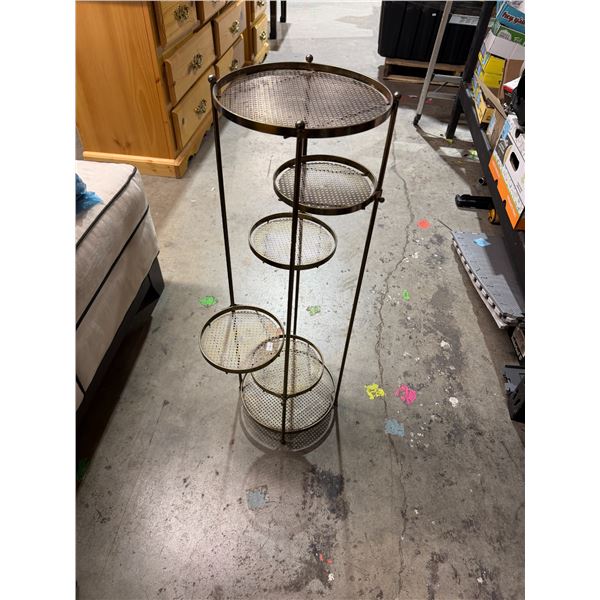 Vintage tiered plant stand adjustable