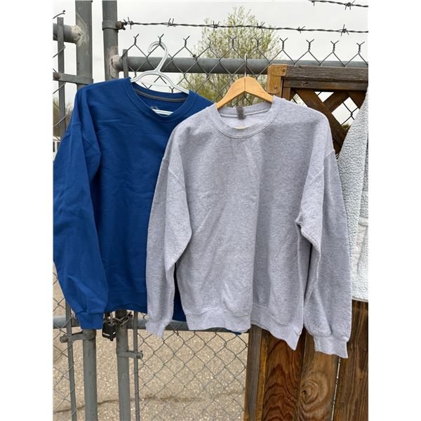 Sweatshirts size, large, and XL