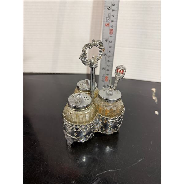 vintage condiment or cruet set