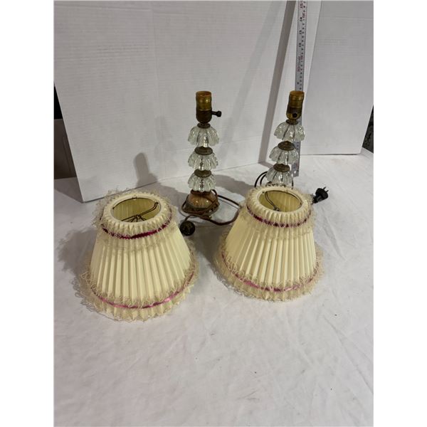 Vintage lamps and shades