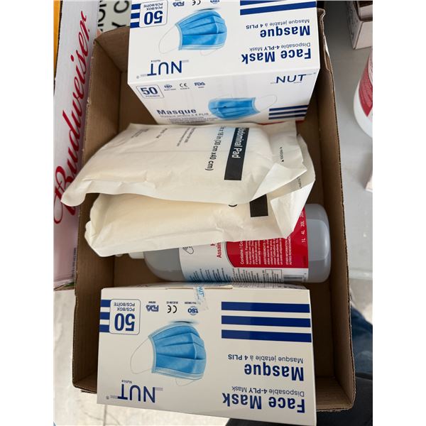 Abdominal pads, face, masks, and hand