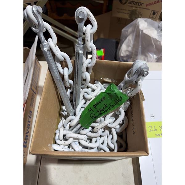 Four pieces 7 feet Dane with turn buckles