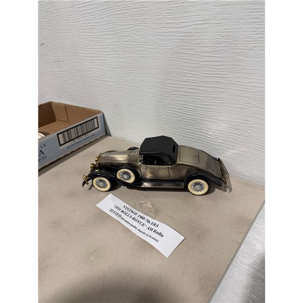 Vintage 1960s – 70s era 1931 Rolls-Royce AM radio