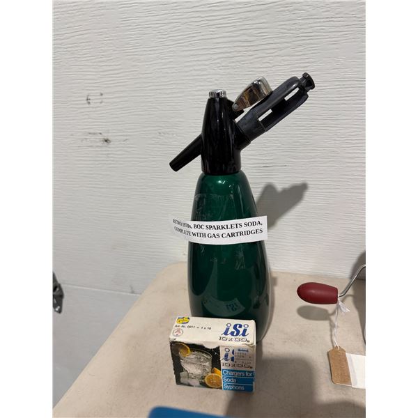 Retro 1970s Sparkletts soda complete with gas and cartridge
