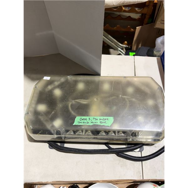 Code 3PSE Amber shield mini bar