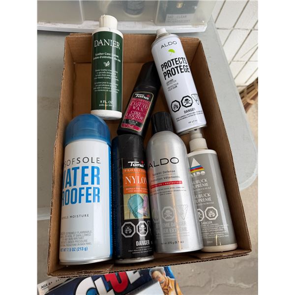Footwear and apparel sprays